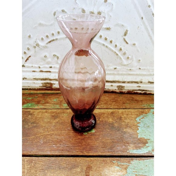 Vintage Rosssini Italian Art Glass Vase Purple - Picture 6 of 8